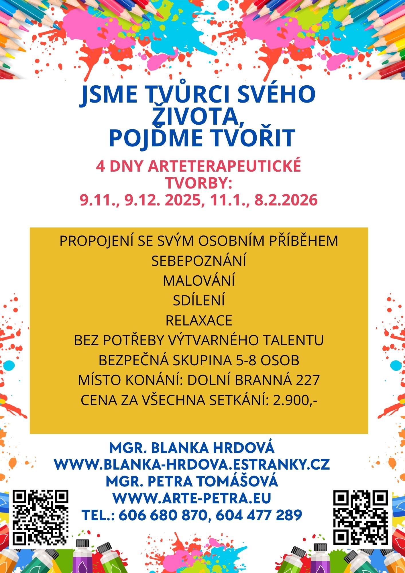 JSME TVŮRCI SVÉHO ŽIVOTA, POJĎME TVOŘIT