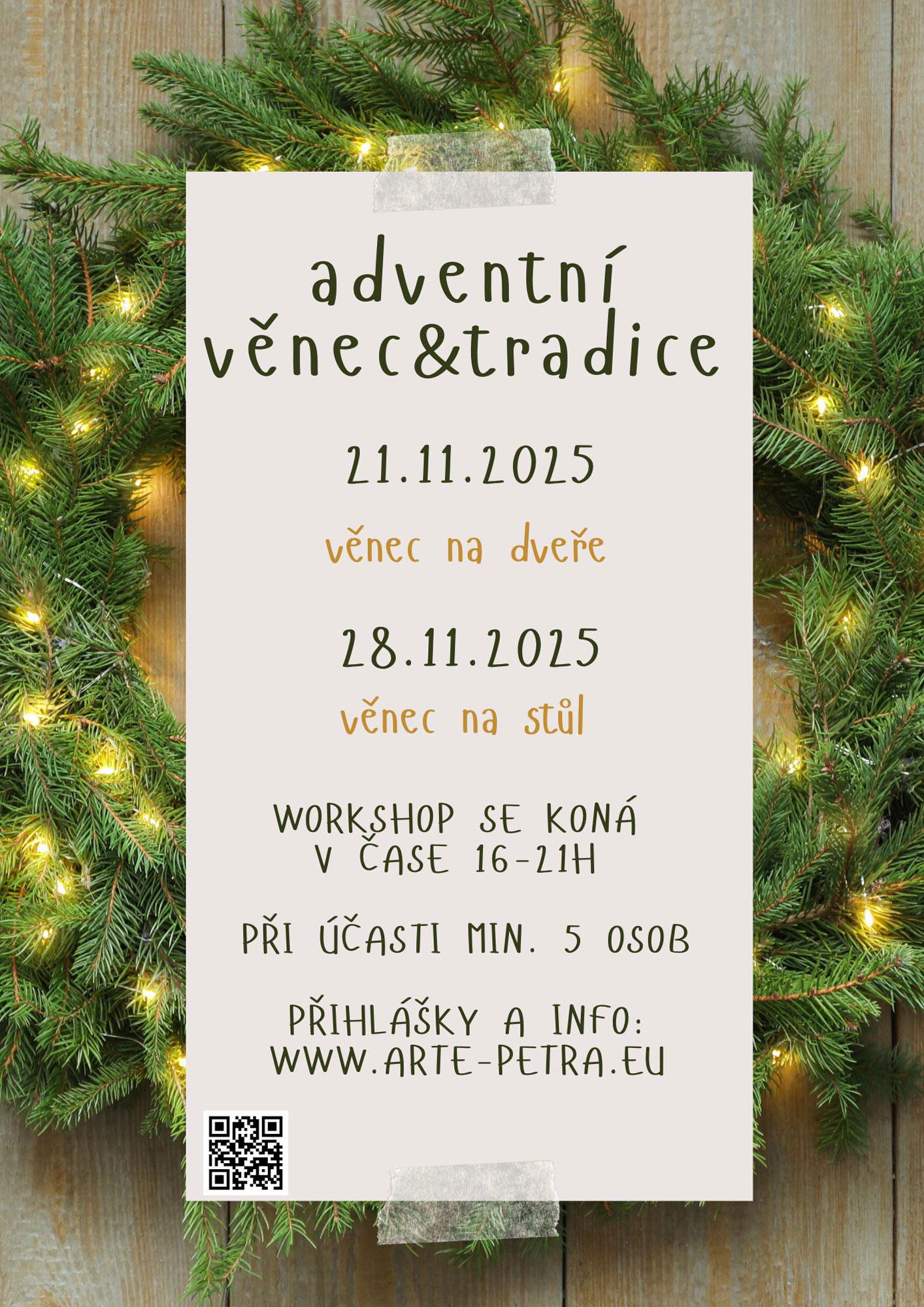 Adventní věnec workshop